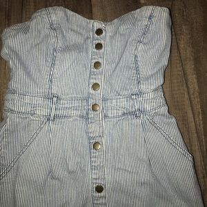 Forever 21 Jeans - Jean button up pines stripped dress by Forever 21 Forever 21 Jeans - Jean button up pines stripped dress by Forever 21
